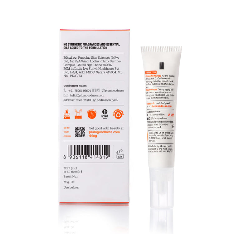 Plum 3% Peptide & 3% Caffeine Under Eye Cream - 15 ML image 2