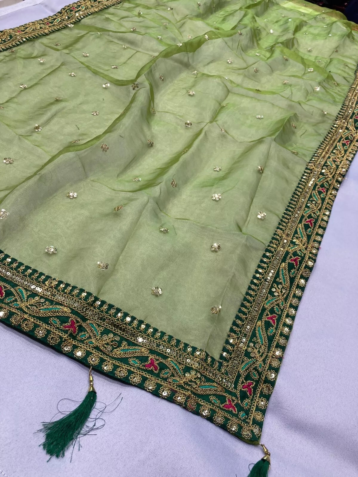 Royal Soft Organza With Heavy Embroidery Work Saree & Blouse image 7