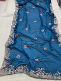 Rangoli Silk With Embroidery Work Saree With Blouse image 7