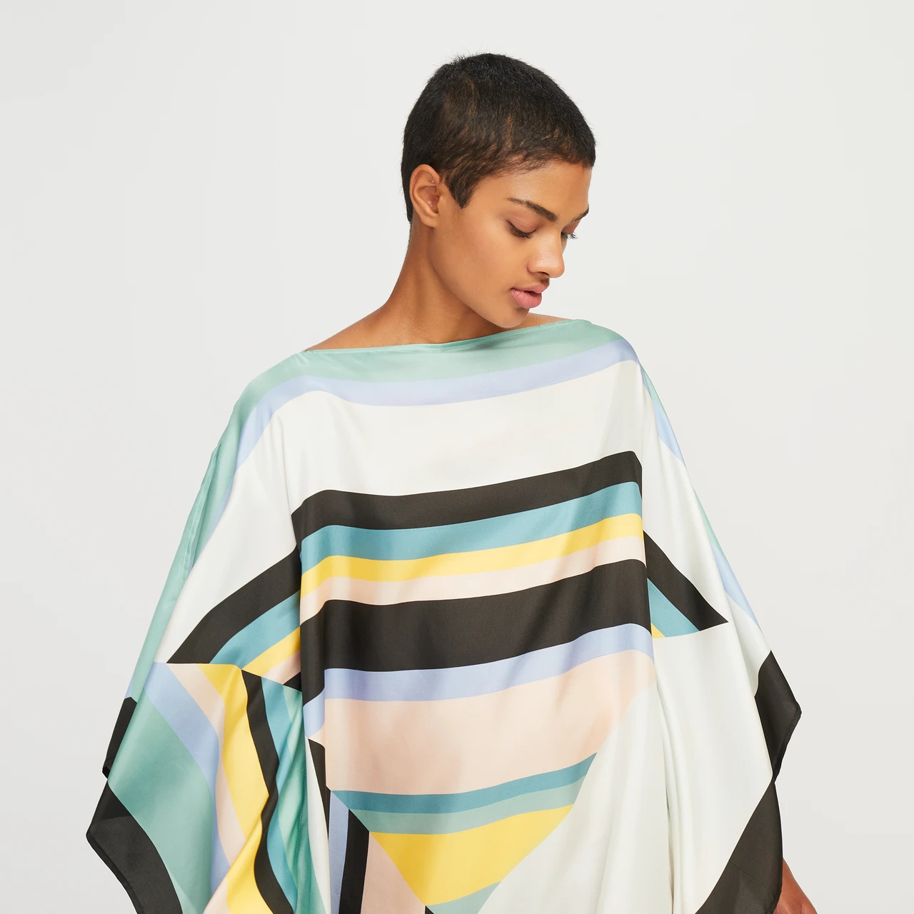 Soft Silk Crepe Kaftan, Beach Wear Caftan image 6