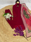 Faux Georgette Kurti Bottom & Dupatta image 7