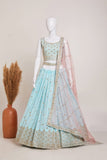 Heavy Georgette With Embroidery & Sequence Work Lehenga Blouse With Dupatta image 7