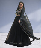 Faux Blooming with Sequins Embroidered work Anarkali Gown Long Dress image 7