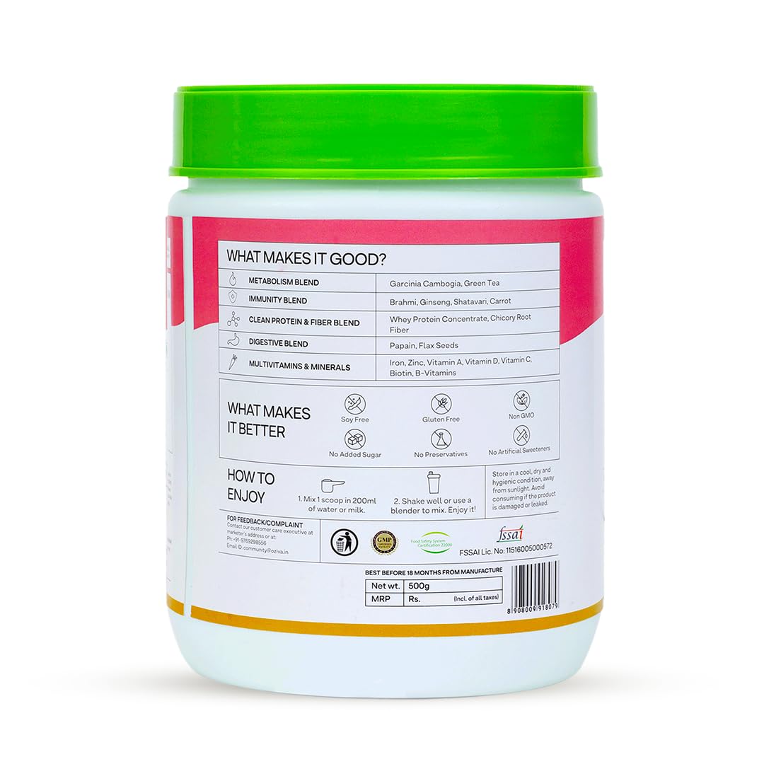 OZiva Nutritional Meal For Women - 16 Servings/ 500 gm image 7