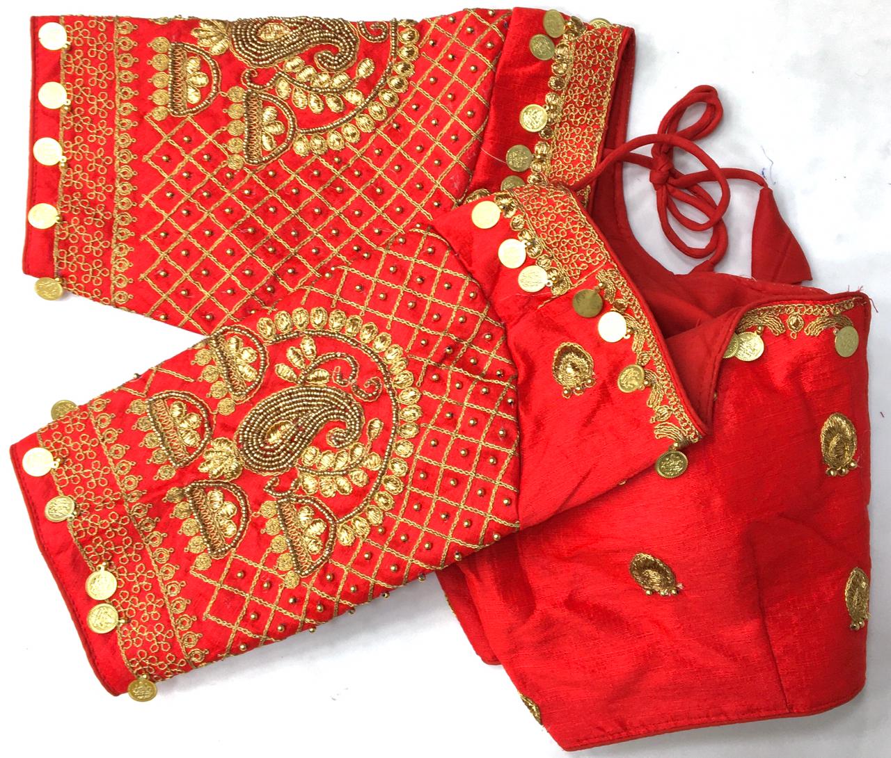 Fancy Phantom Silk Wedding Wear Blouse Latest Designer Choli Top image 5