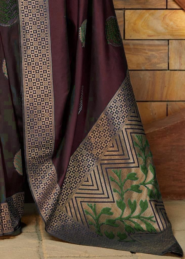 Soft Lichi Silk  Jacquard Border Saree image 7