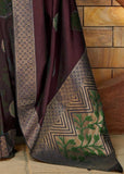 Soft Lichi Silk  Jacquard Border Saree image 7