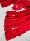 Rich Dola Cutdana Border With Rich Butta Work Saree&Blouse image 7