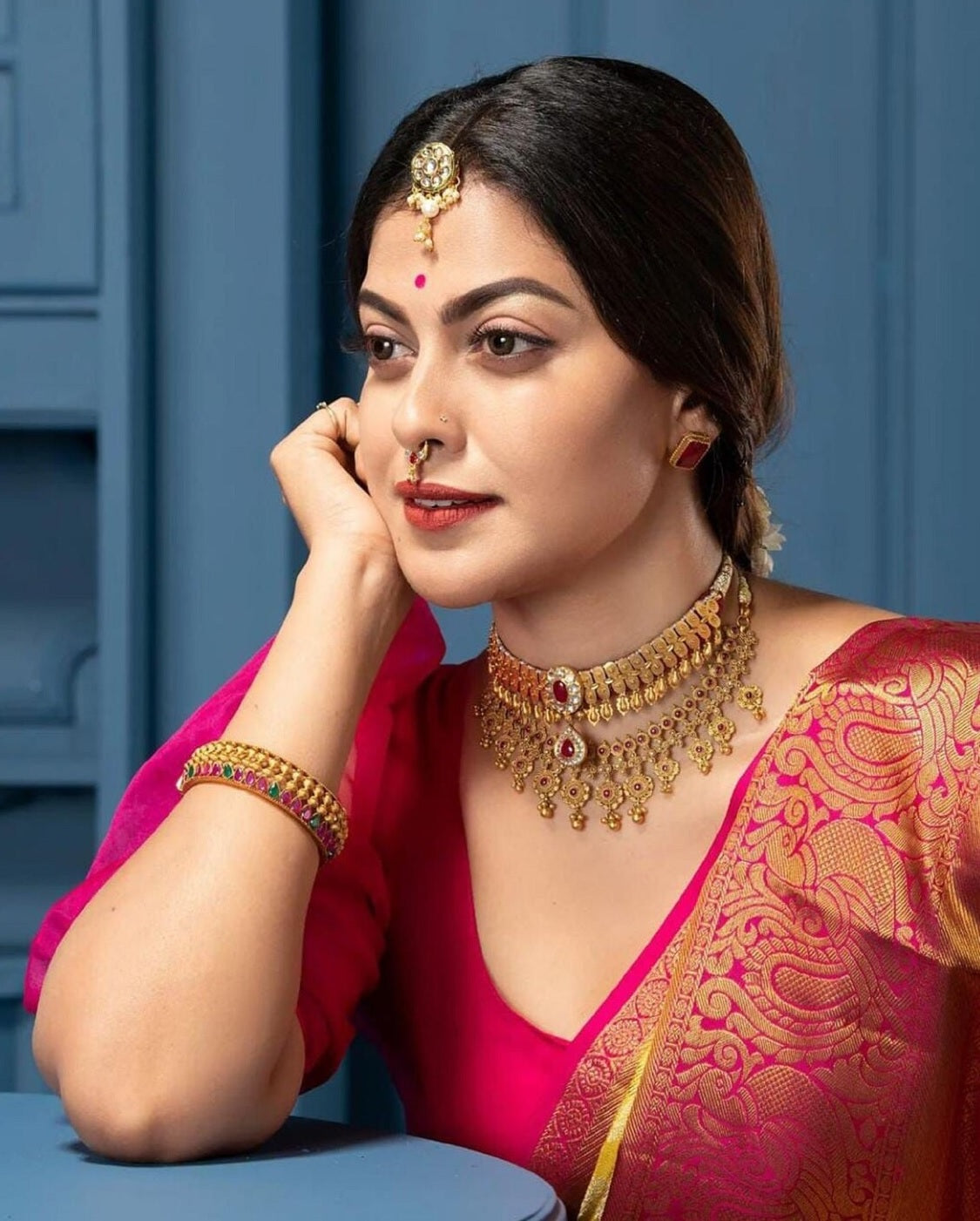 Soft Lichi Silk Jacquard Work Saree image 7