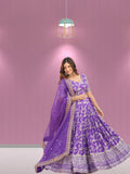Pure Viscose Jacquard With Embroidery Sequins work Lehenga Choli Dupatta image 7