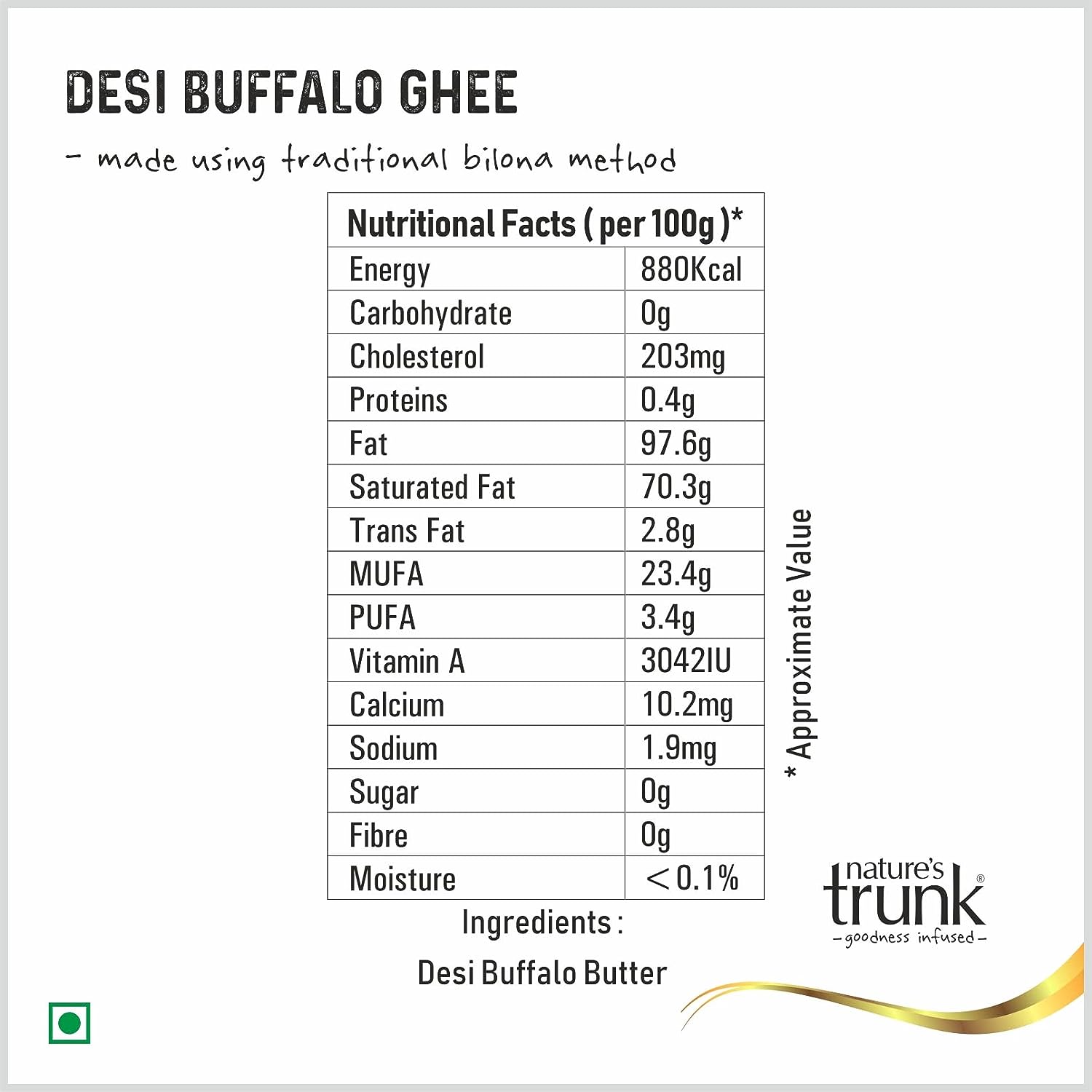 Nature's Trunk Buffalo Ghee - 250 gm image 7