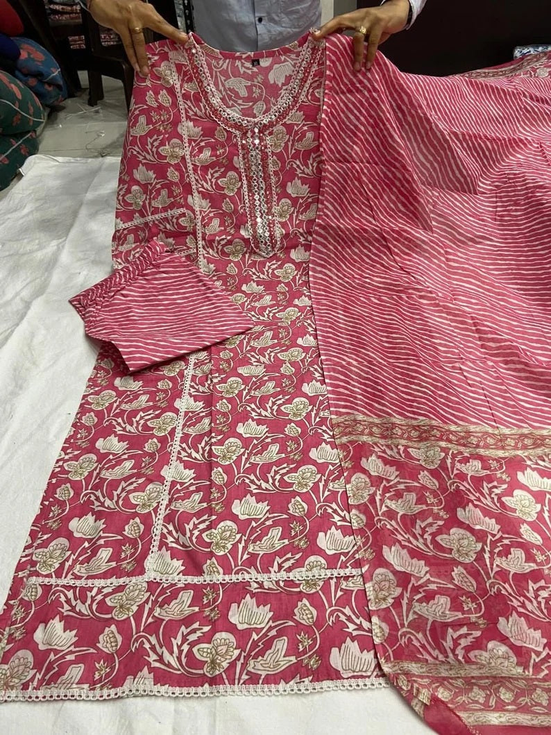 Pure Soft Cotton Salwar Kameez With Dupatta image 3