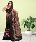 Soft Net Chikankari Embroidery Design Saree With Blouse image 7