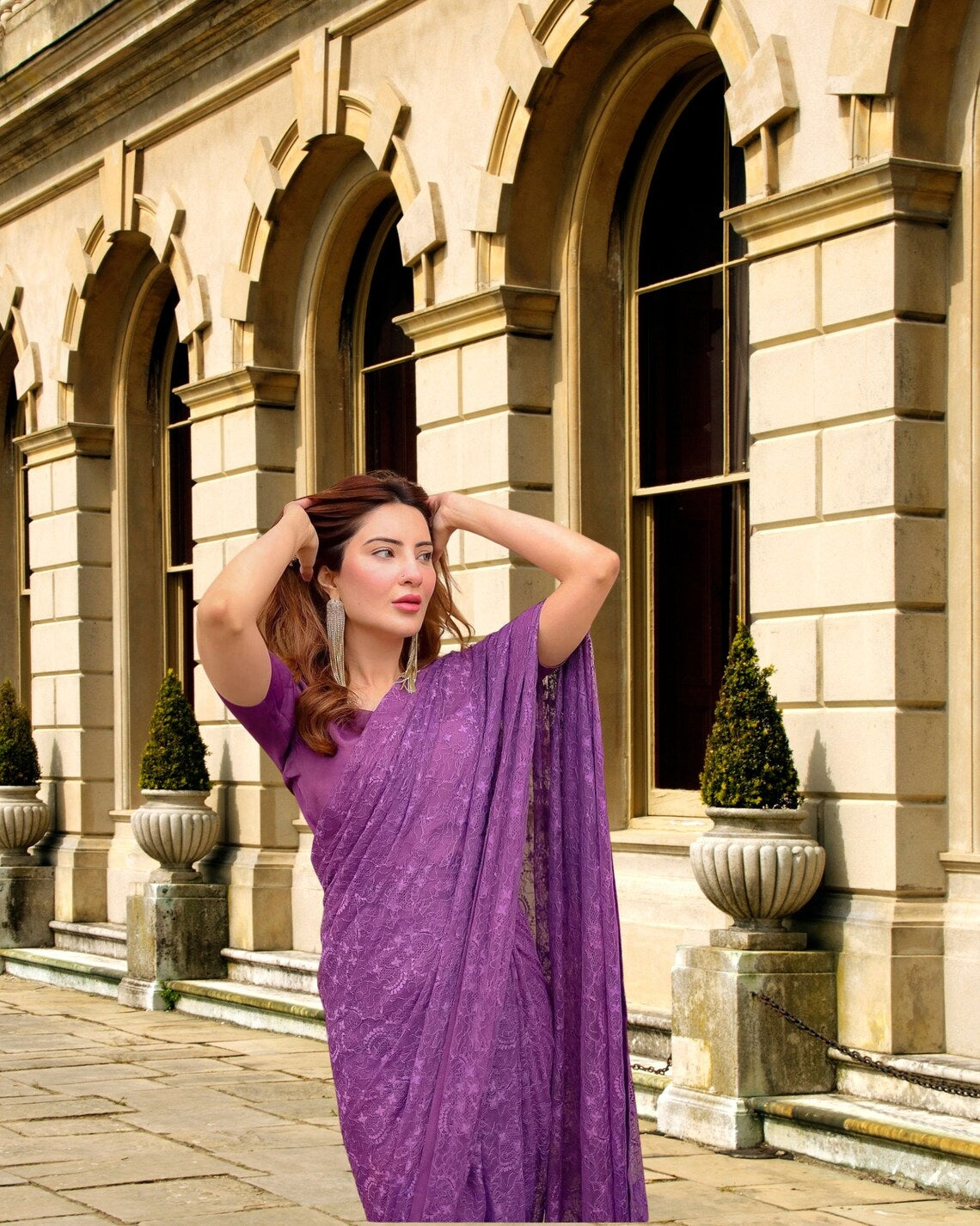 Soft Net With Satin Border Saree image 7