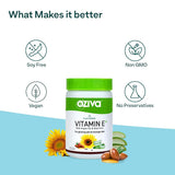 OZiva Plant Based Natural Vitamin E (With Argan oil + Aloe vera) - 30 Veg Capsules image 7
