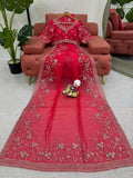 Pure Soft Rangoli With Embroidery Sequence And Zari Work Saree & Blouse image 7