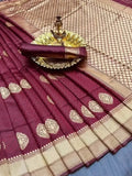 Banarasi Soft Silk Party Wear Saree & Blouse image 7