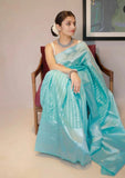 Soft Lichi Silk Saree With Unstitched Blouse image 7