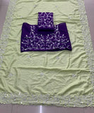 Dolla Silk Embroidery Work Saree image 7