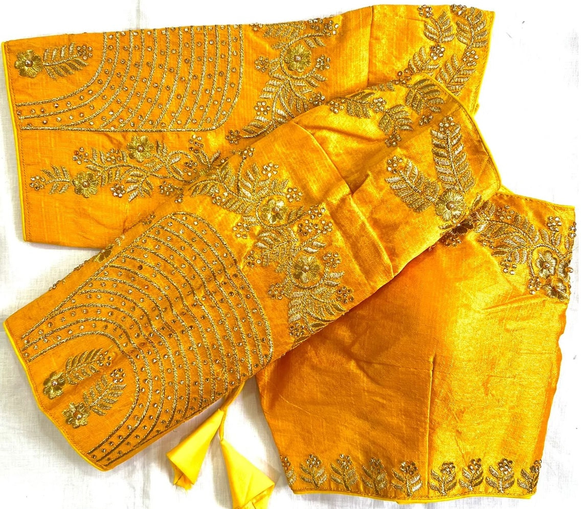 Fantam Silk & Handwork, Dori And Zari Work Blouse image 7