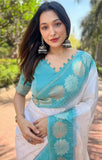 Banarasi Soft Silk Saree With Blouse image 14