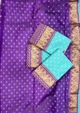 Soft Lichi Silk & Jacquard Work Saree With Blouse image 7