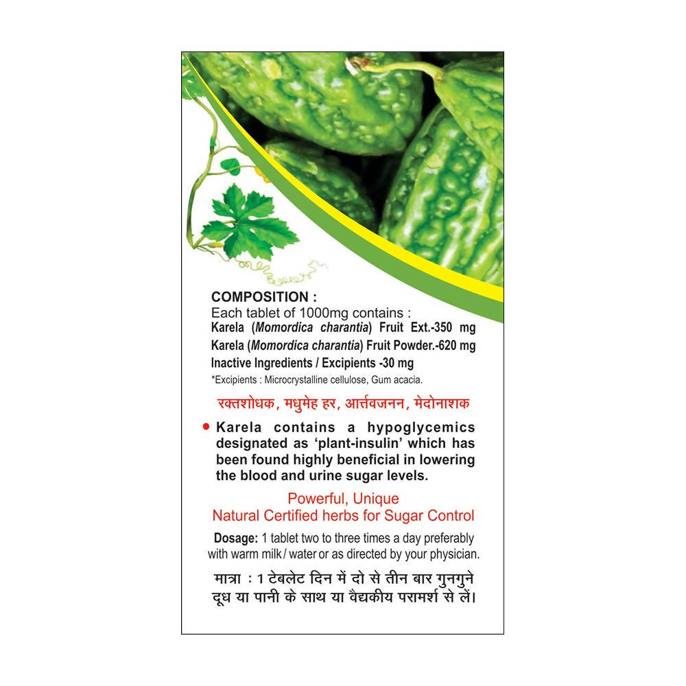 Basic Ayurveda Karela Bitter Gourd Tablet - 40 Tablets image 4
