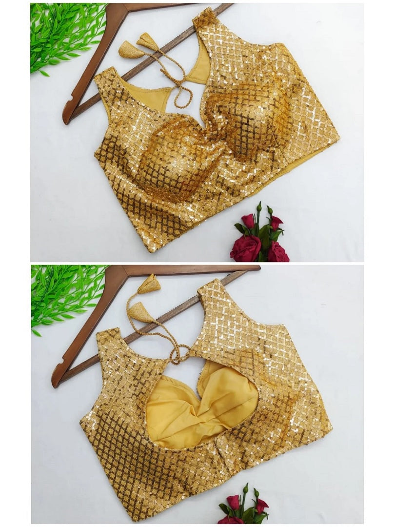 Chinon Silk Sequence Work Blouse image 7