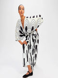 Women's V-Neck Belt Style Printed Co ord Set Top+Plazzo J5684 image 7