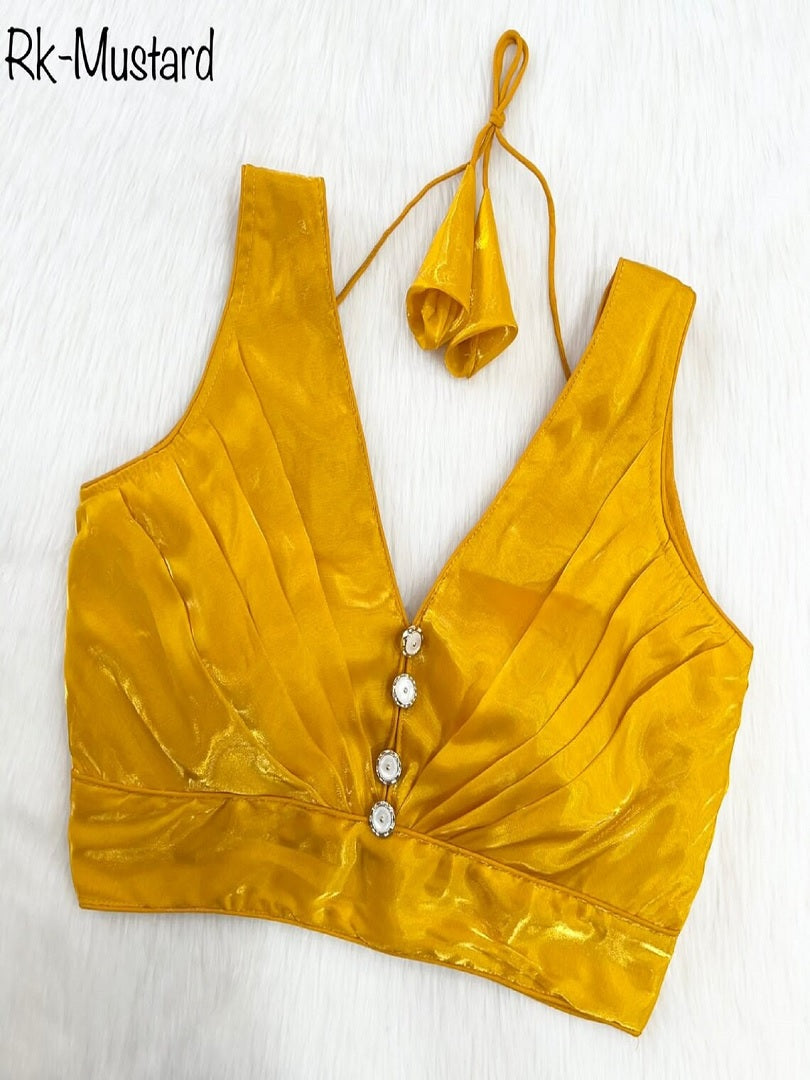 Fancy Party Wear Pleated Pattern Blouse image 8
