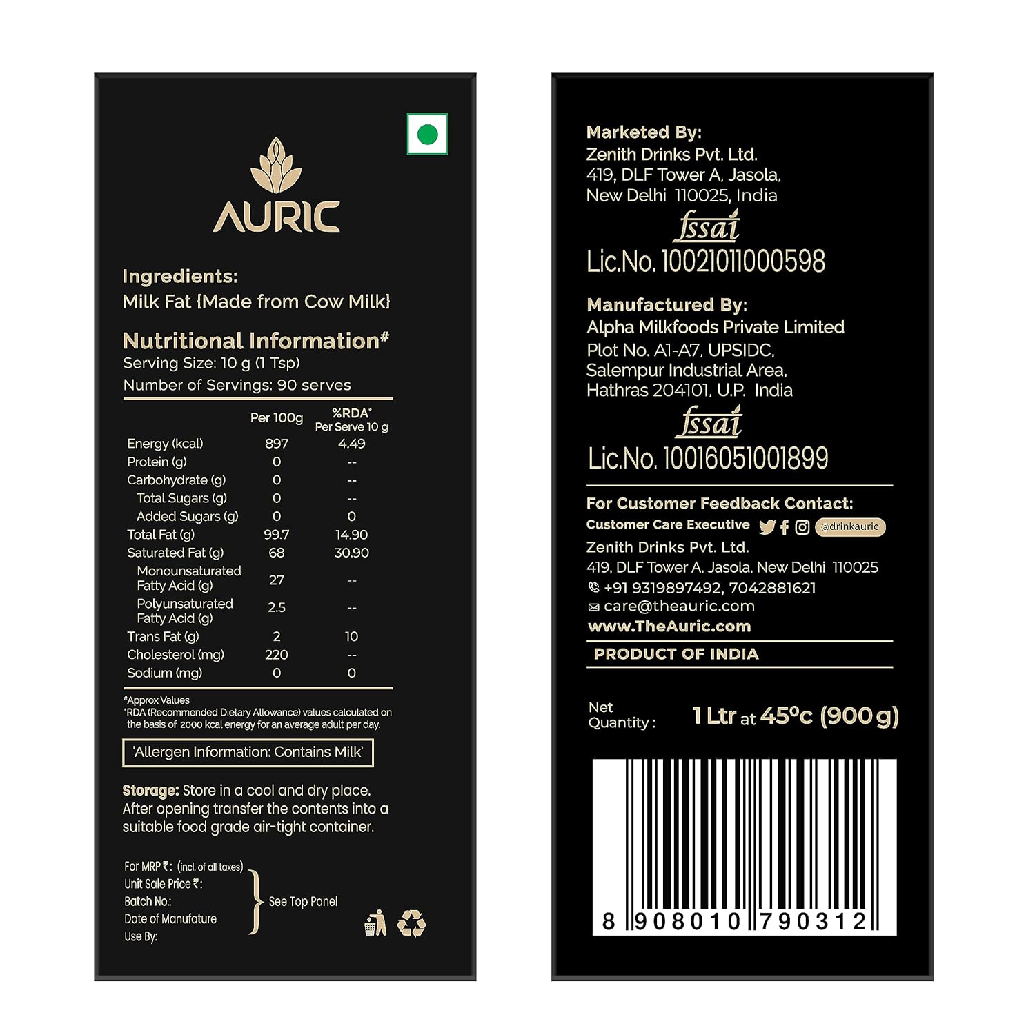 Auric Cow Ghee 1L | 100% Pure And Natural | Desi Ghee | Highly Nutritious | Helps Keep Your Heart Healthy | image 2