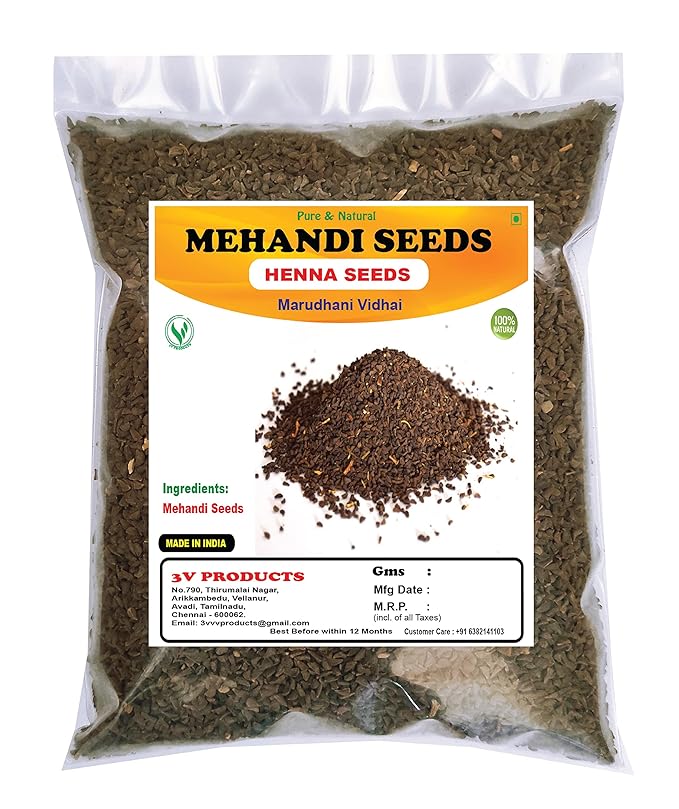 3V Products Dried Mehendi Seeds - 100 gms image 1