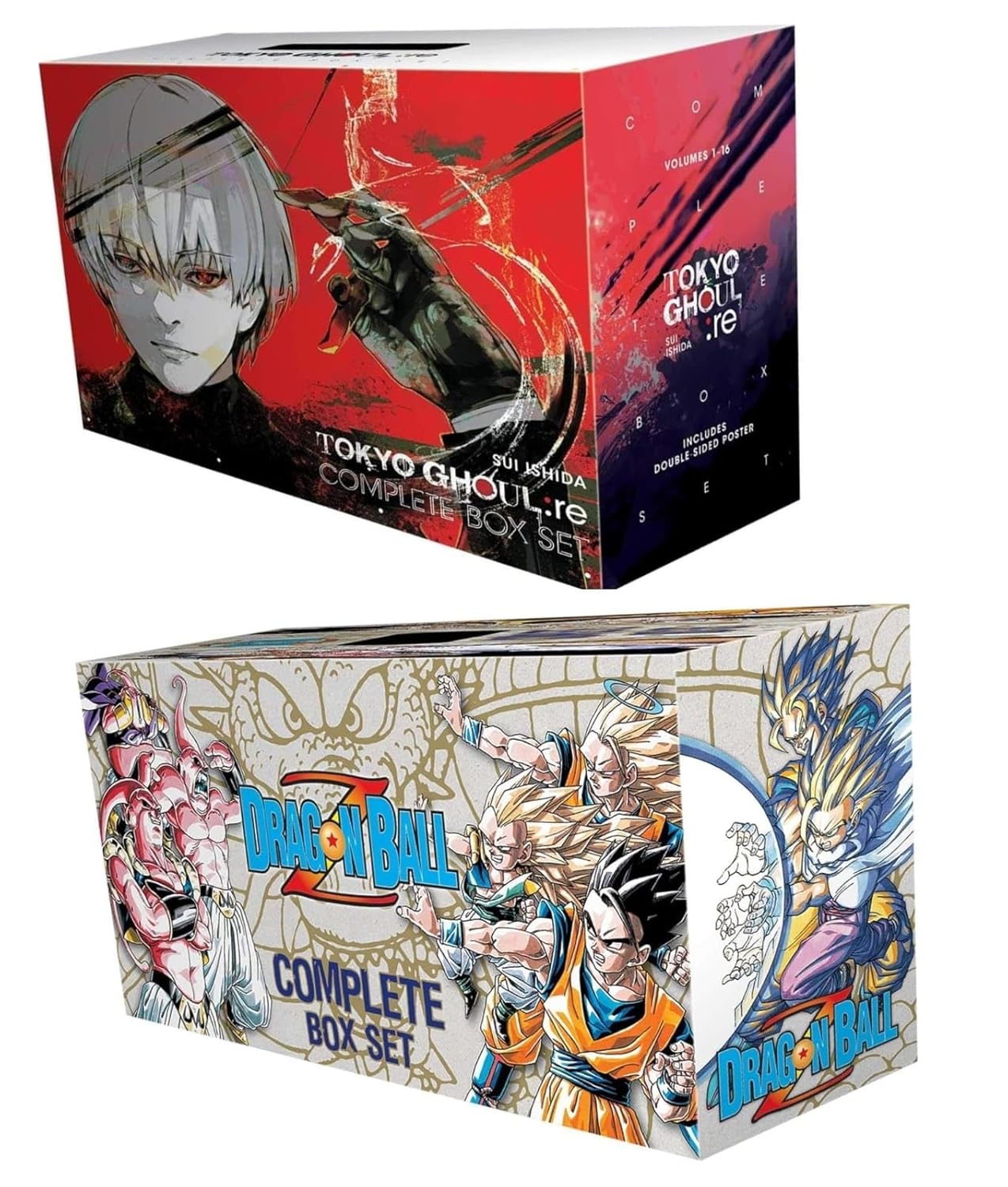 Book cover of SUPER COMBO OF (Tokyo Ghoul Re Boxset 1-16 + Dragonball Z Complete