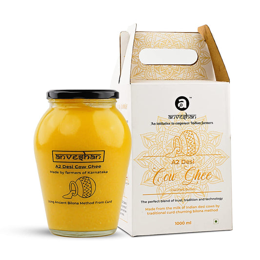 Anveshan A2 Desi Hallikar Cow Ghee - 1L image 1