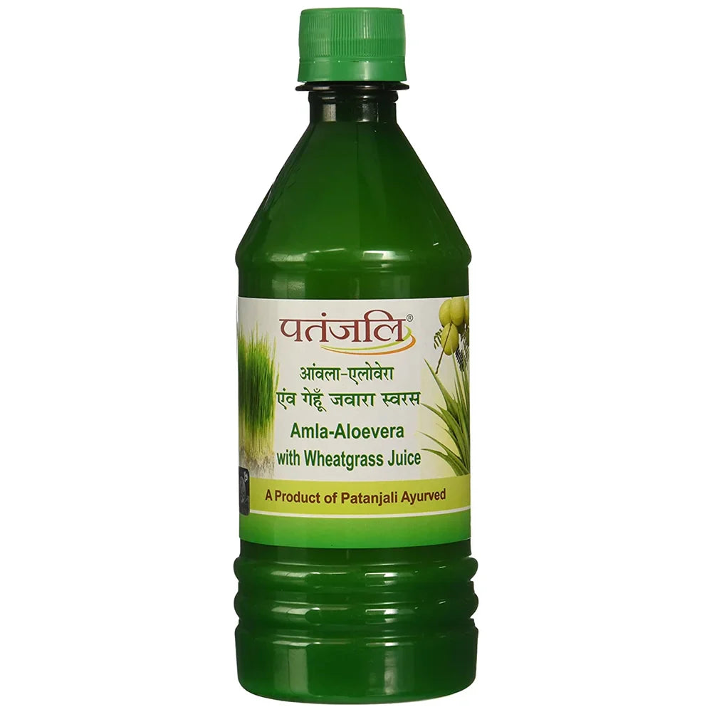 Patanjali Amla Aloevera with Wheat Grass Juice -500 ml - Pack of 1 image 2