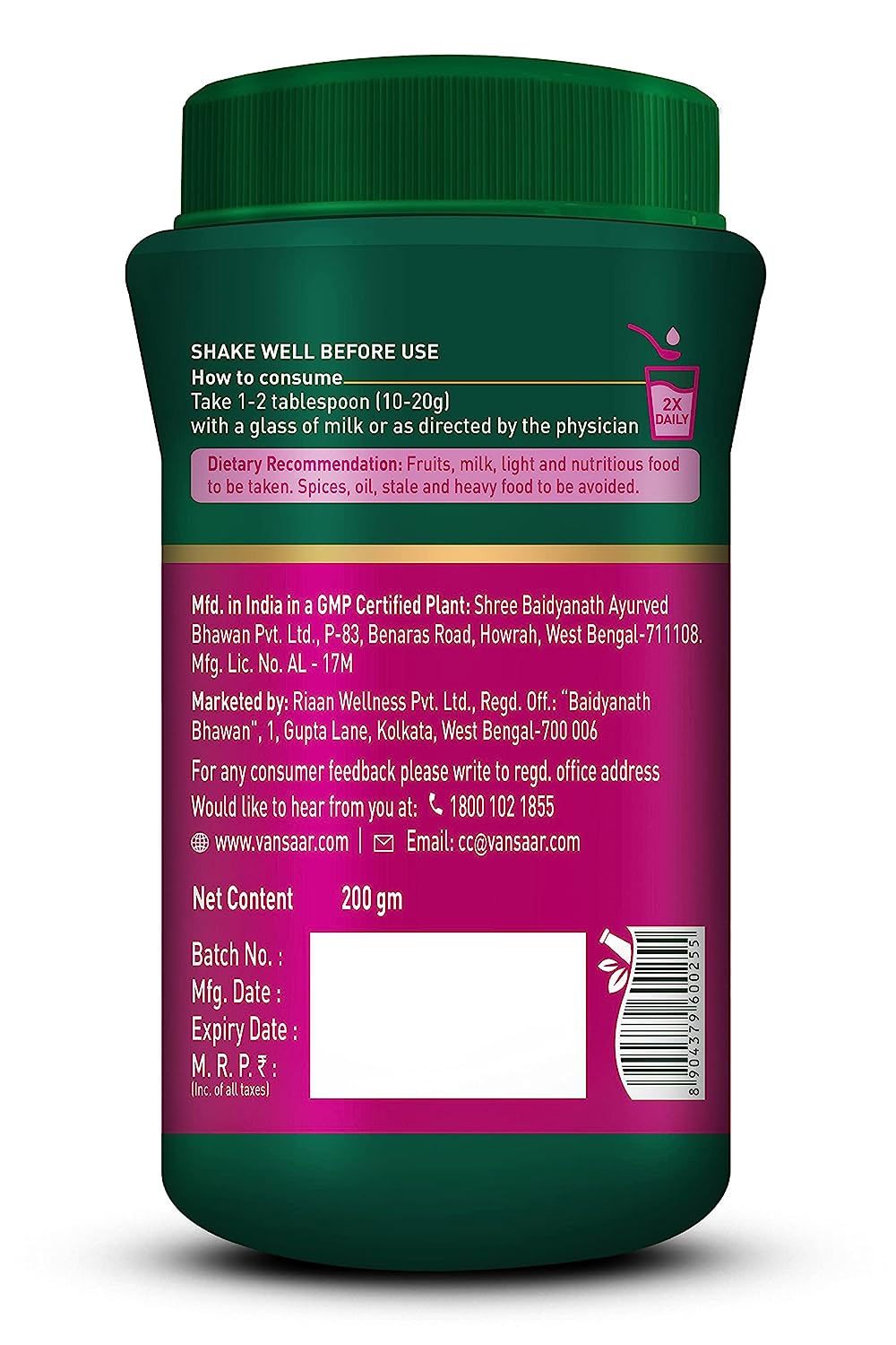 Baidyanath Vansaar Mother's Wellness Powder – 200g | Ayurvedic Postnatal Nutrition image 2