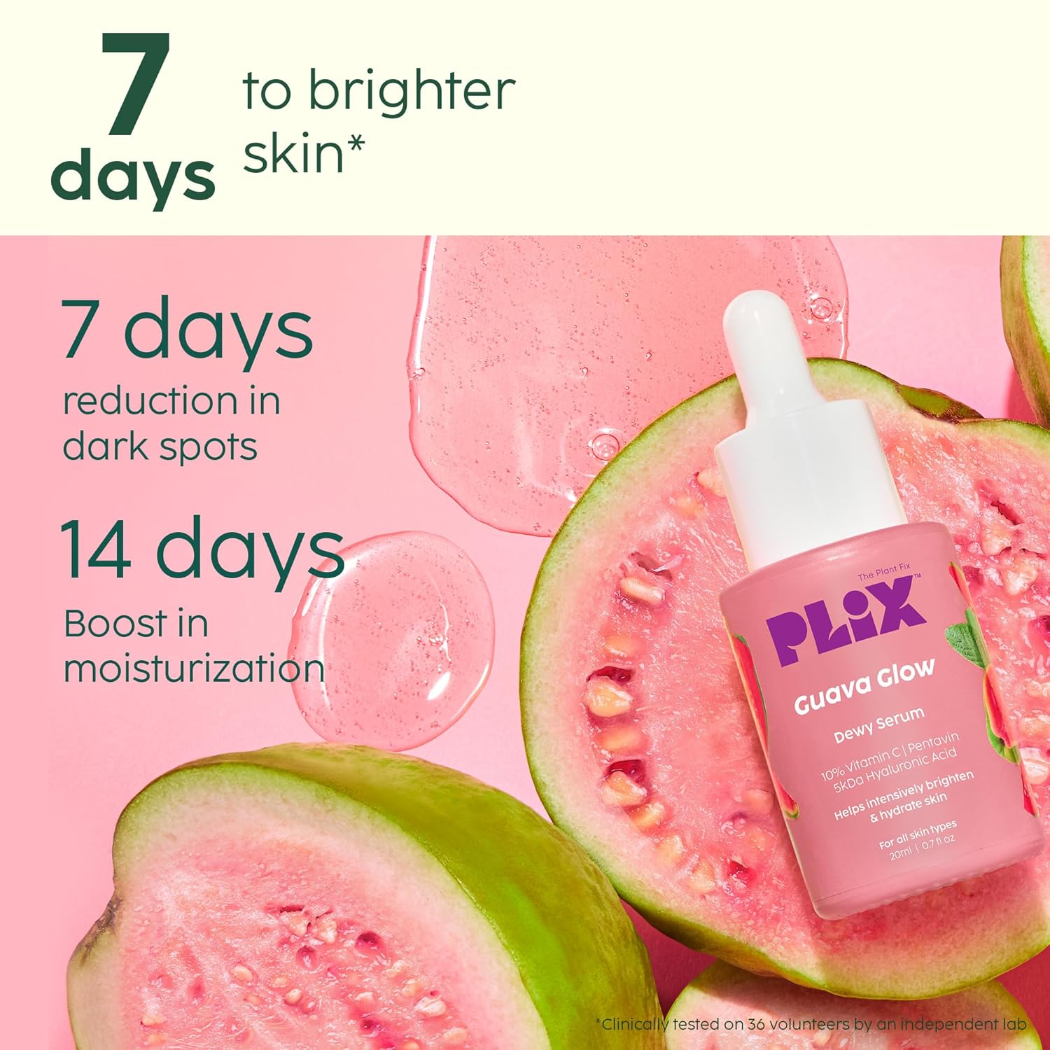 Plix Guava 10% Vitamin C Face Serum - 20 ml image 4