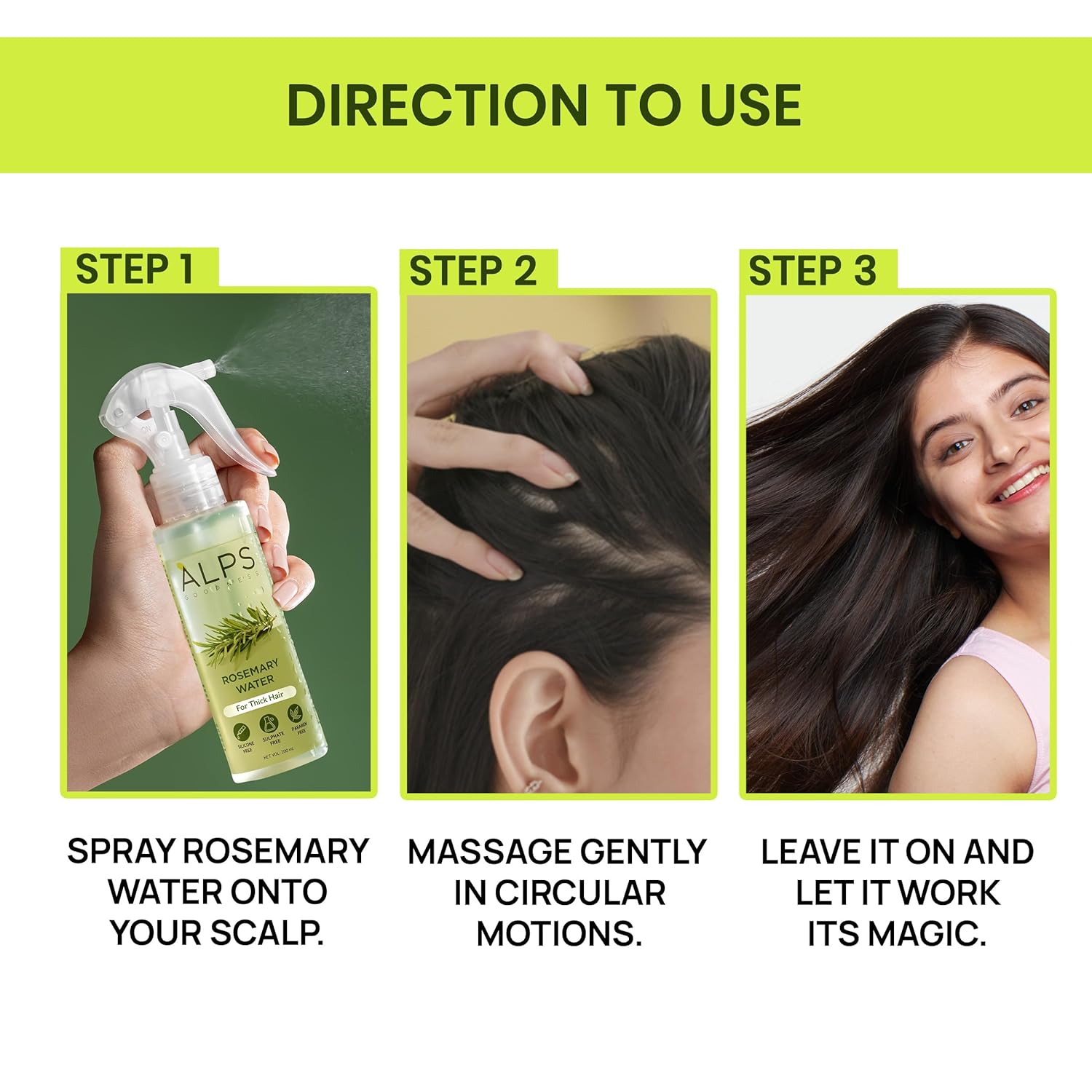Alps Goodness Rosemary Rosemary Water Spray (200ml), Rosemary Water Spray (200ml), ...... Hair Essentials Pack image 3
