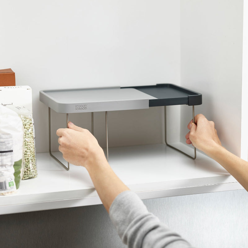 CupboardStore Gray Expandable Smart Storage Shelf image 1