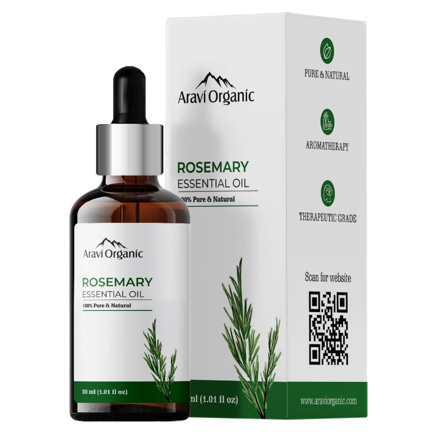Aravi Organic Rosemary Essential Oil image 1