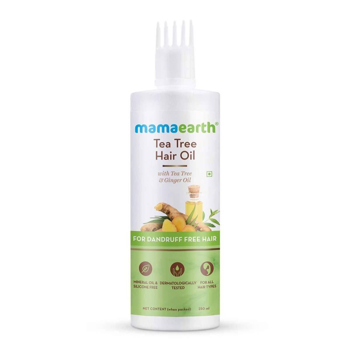 Mamaearth Tea Tree Hair Oil For Dandruff Free Hair oli -250ml image 1