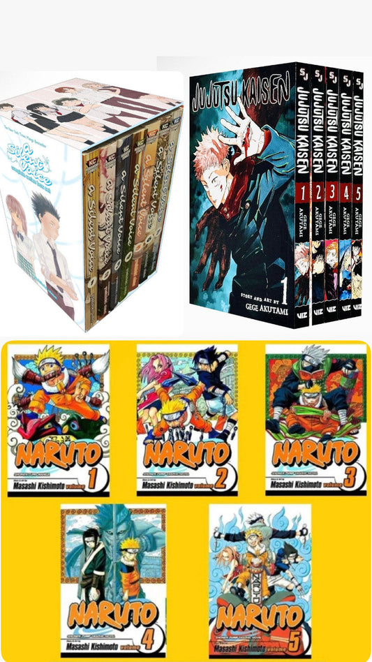 "Echoes Beyond the Silence" A Silent Voice Complete Series Box Set 1-7 || Jujutsu Kaisen, Vol. 1-10 Naruto Box Set 1-10 💥 With Bonus Manga Wall Framed Poster! Box Set bookcover – AVRBOOKS