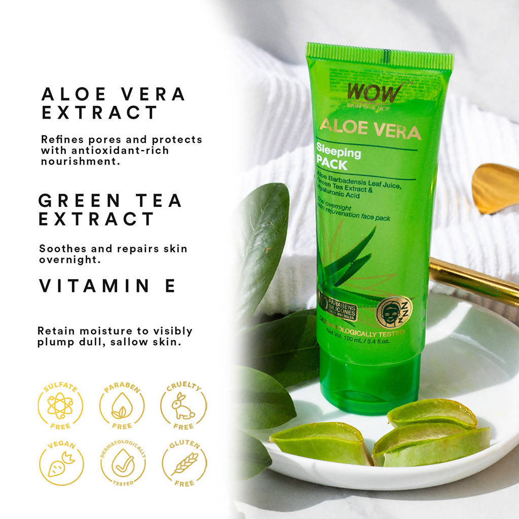 Wow Skin Science Aloe Vera Sleeping Pack - 100 ml image 3