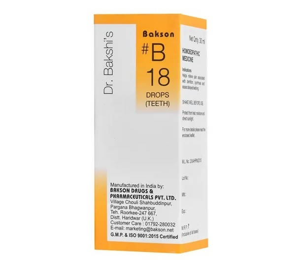 Bakson's Homeopathy B18 Drops (Teeth) image 2