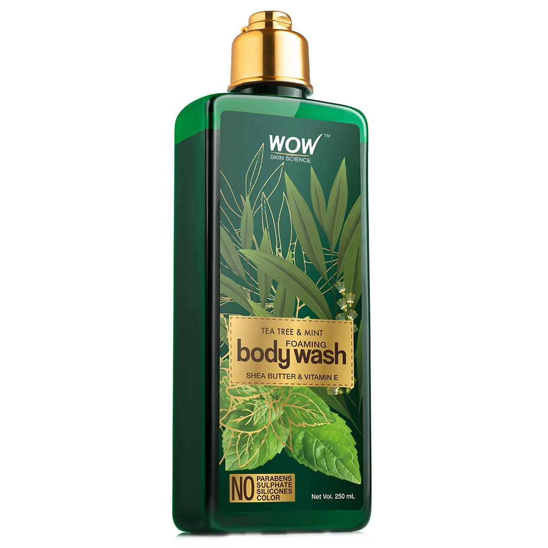 Wow Skin Science Tea Tree & Mint Foaming Body Wash - 250 ml image 1