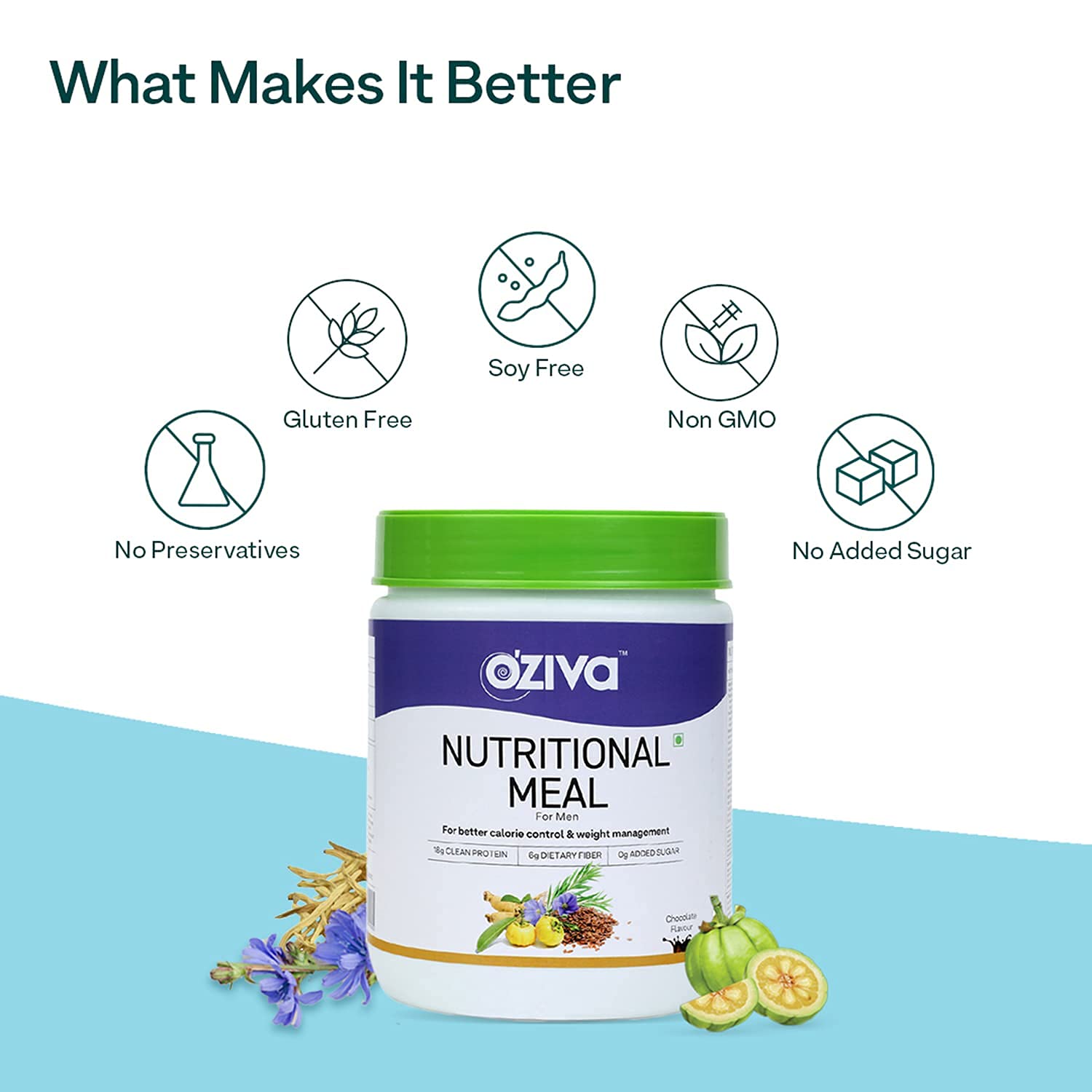 OZiva Nutritional Meal For Men - 16 Servings/ 500 gm image 8