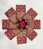 Maroon Soft Lichi Silk & Jacquard Work Saree With Blouse image 8