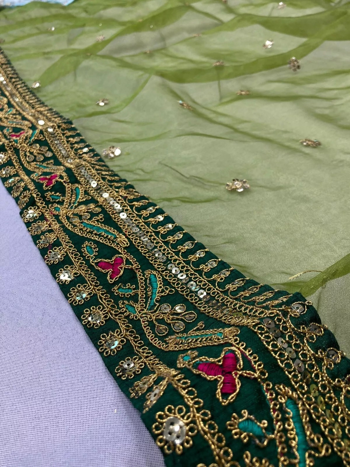 Royal Soft Organza With Heavy Embroidery Work Saree & Blouse image 8
