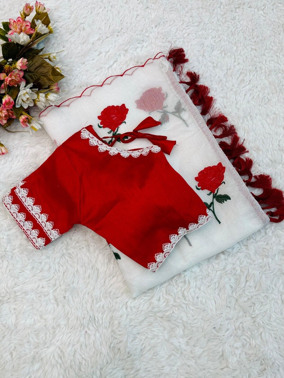 Pure Soft Chanderi Cotton Saree With Blouse image 8