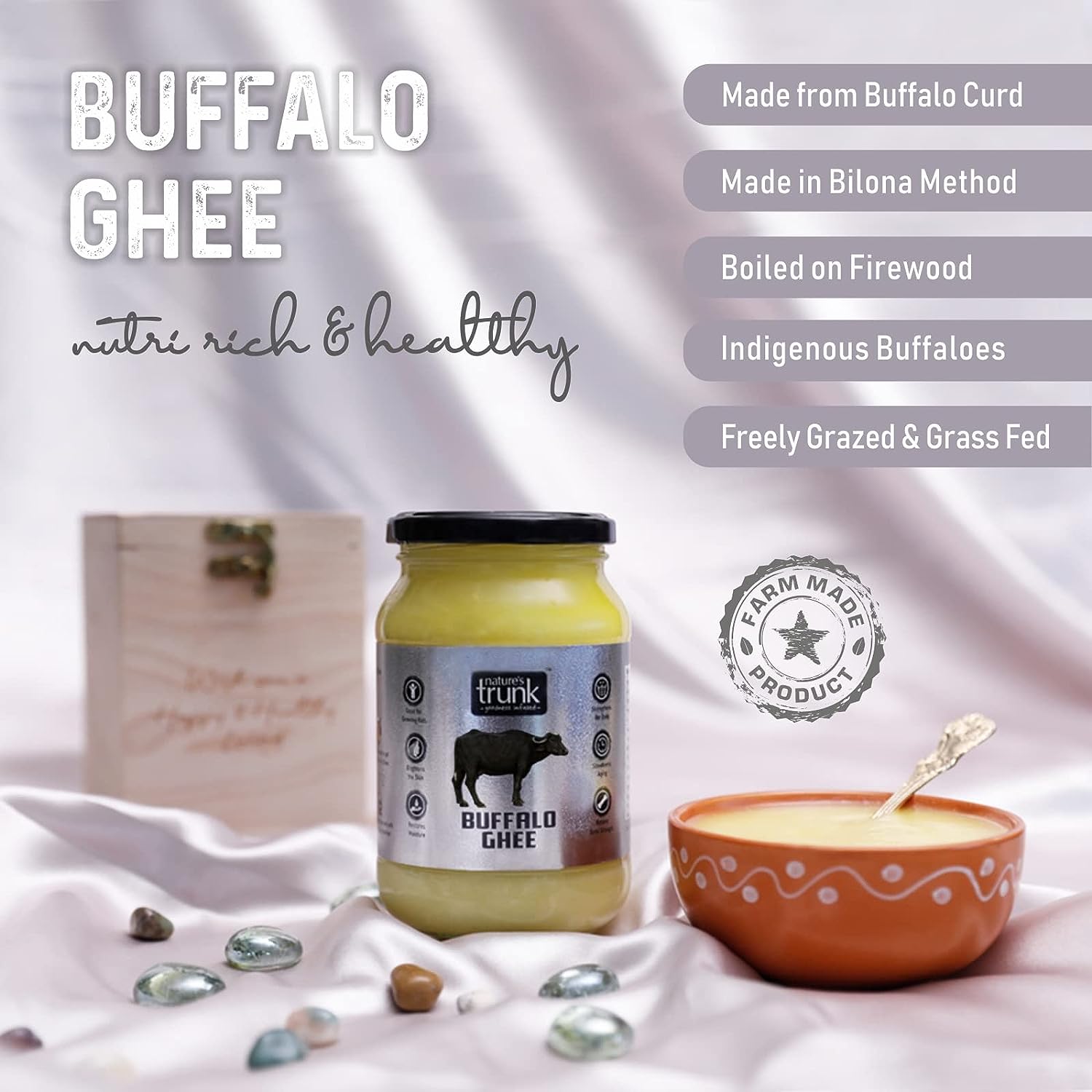 Nature's Trunk Buffalo Ghee - 250 gm image 8